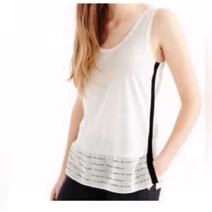 NWT J. Crew Embellished Silk-Hem Tank
Top Size M